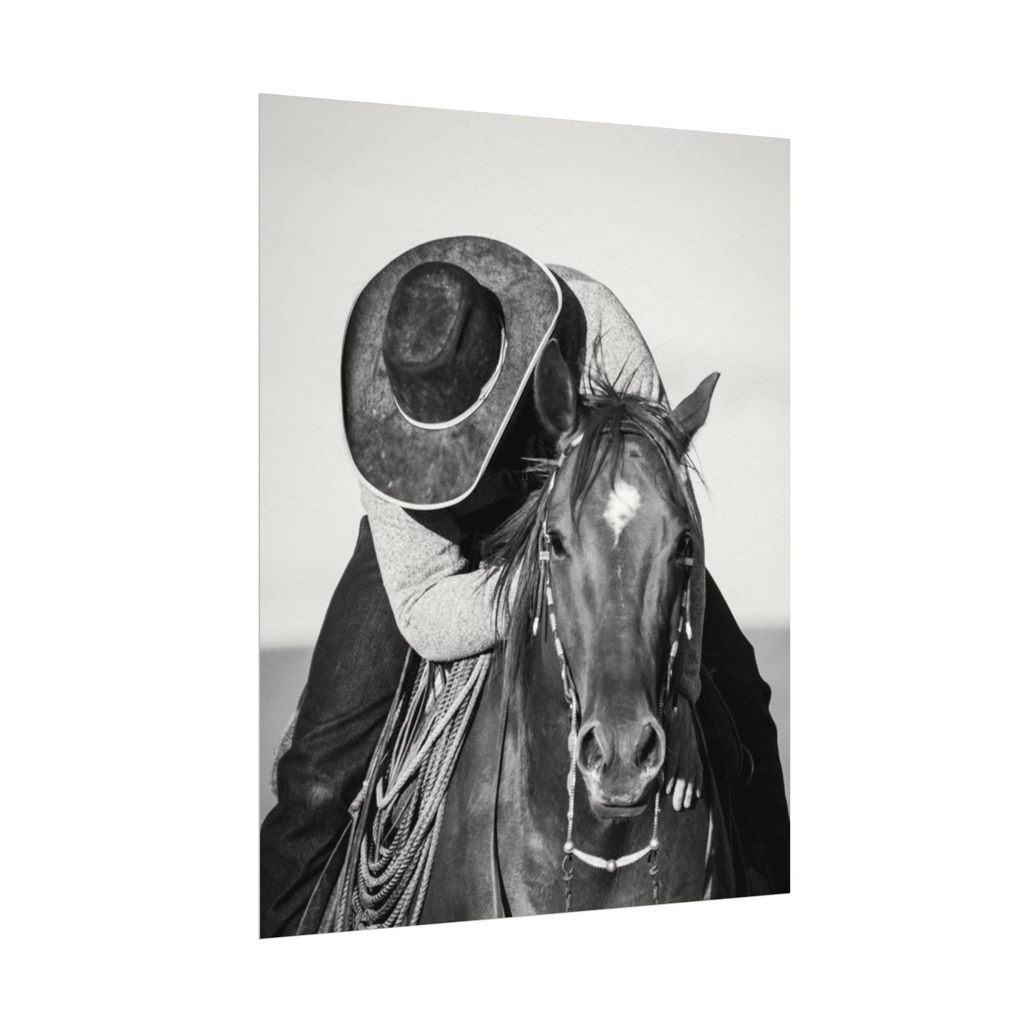 Where The Trail Ends – Western Textured Watercolor Matte Posters