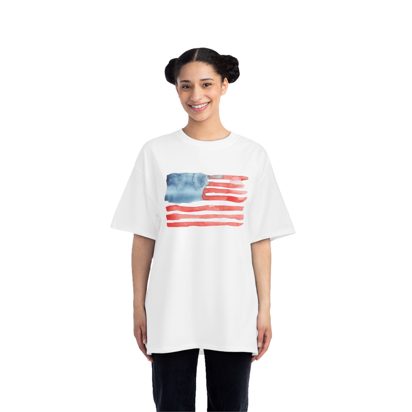 Water Color American Flag T-Shirt | America 1776 Design, Fourth of July Shirt, Independence Day Tee, Memorial Day Top, Gift for Veterans