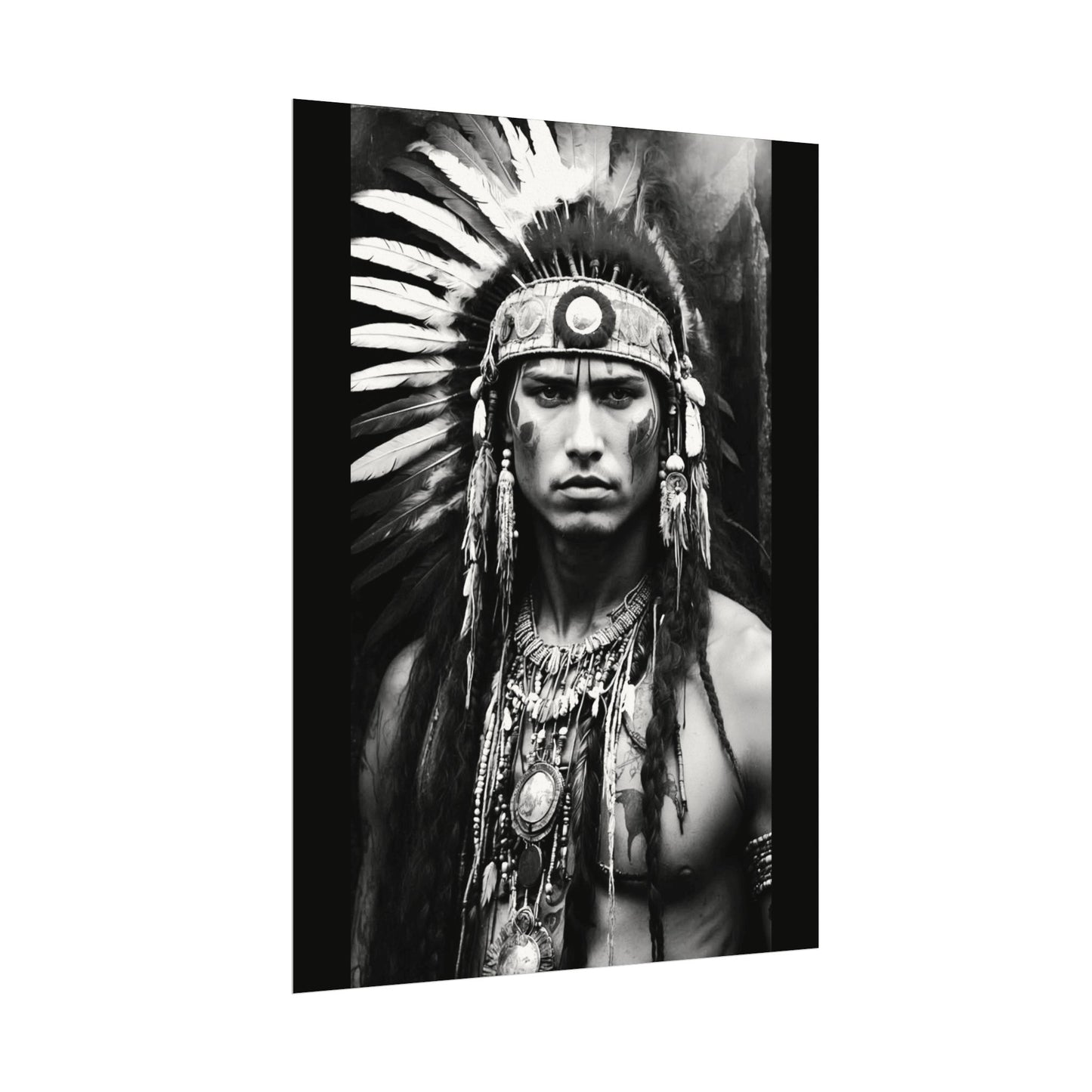 Strength In Stillness– Western Textured Watercolor Matte Posters