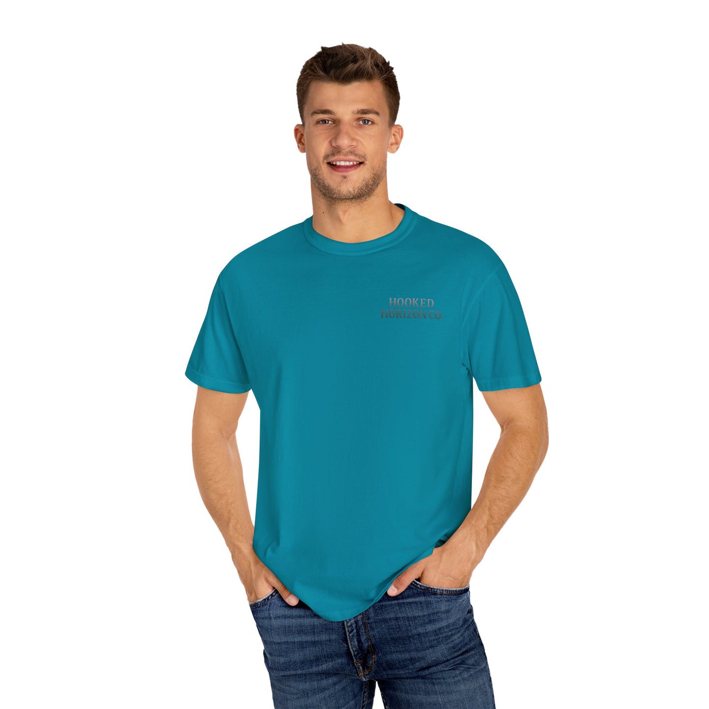 Wave Compass T-shirt, Hooked Horizon Co, Angler Gifts