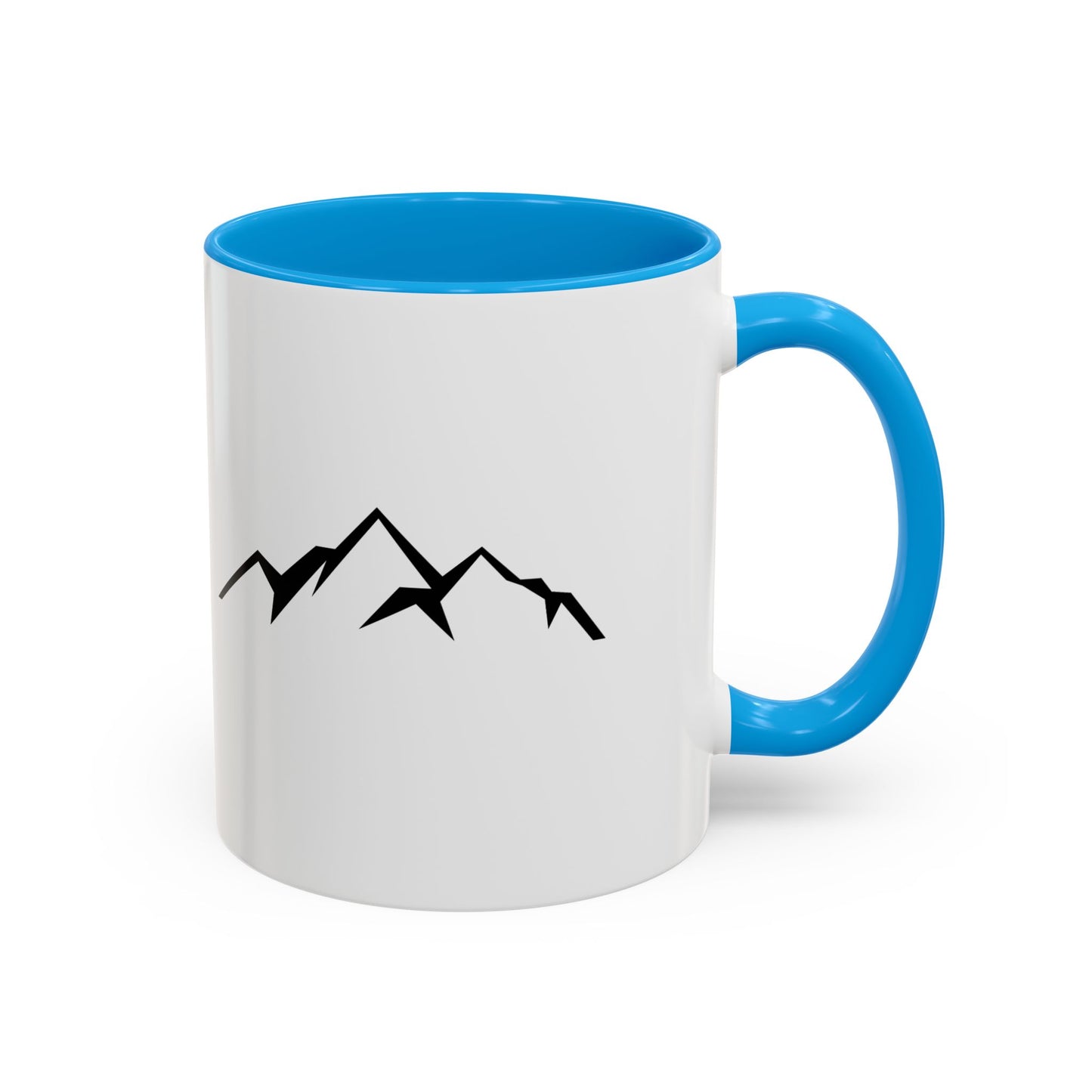 Mountain Range Black Handle Mug, Colorful Coffee Cup, Gift for Adventurers, Hiking Lover's Mug, Customizable Tea Mug, Perfect for Morning