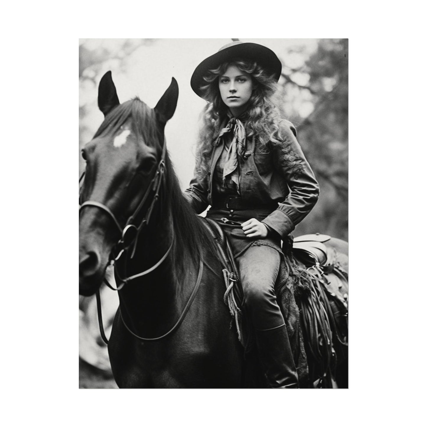 Legacy In Leather & Stone– Western Textured Watercolor Matte Posters