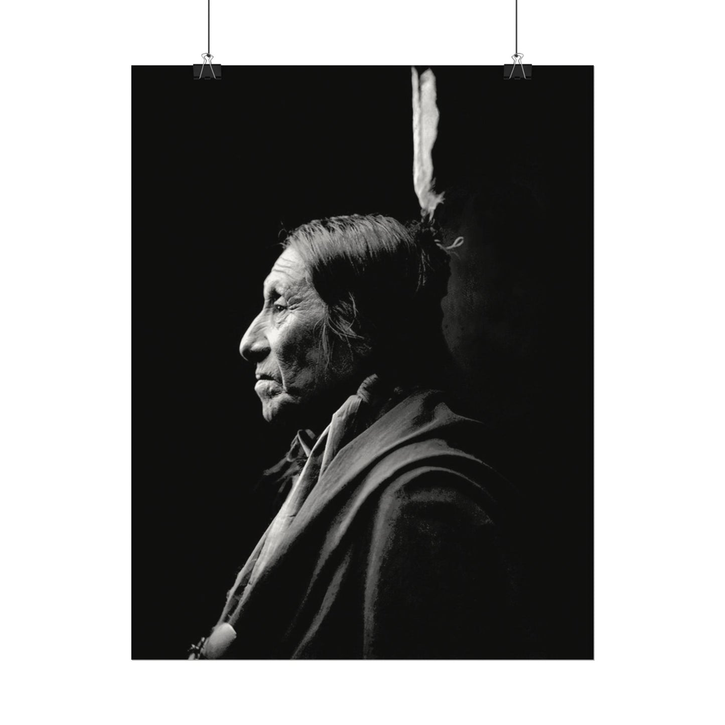 Silent Wisdom – Western Textured Watercolor Matte Posters