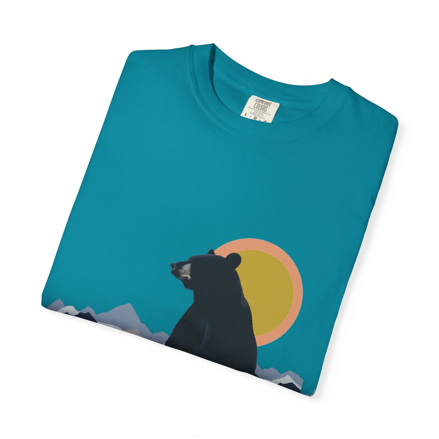 Bear Wildlife Adventure Tee Unisex Garment-Dyed T-shirt, Boho Nature Tee, Camping Shirt, Adventure Apparel, Gift for Wilderness Lovers