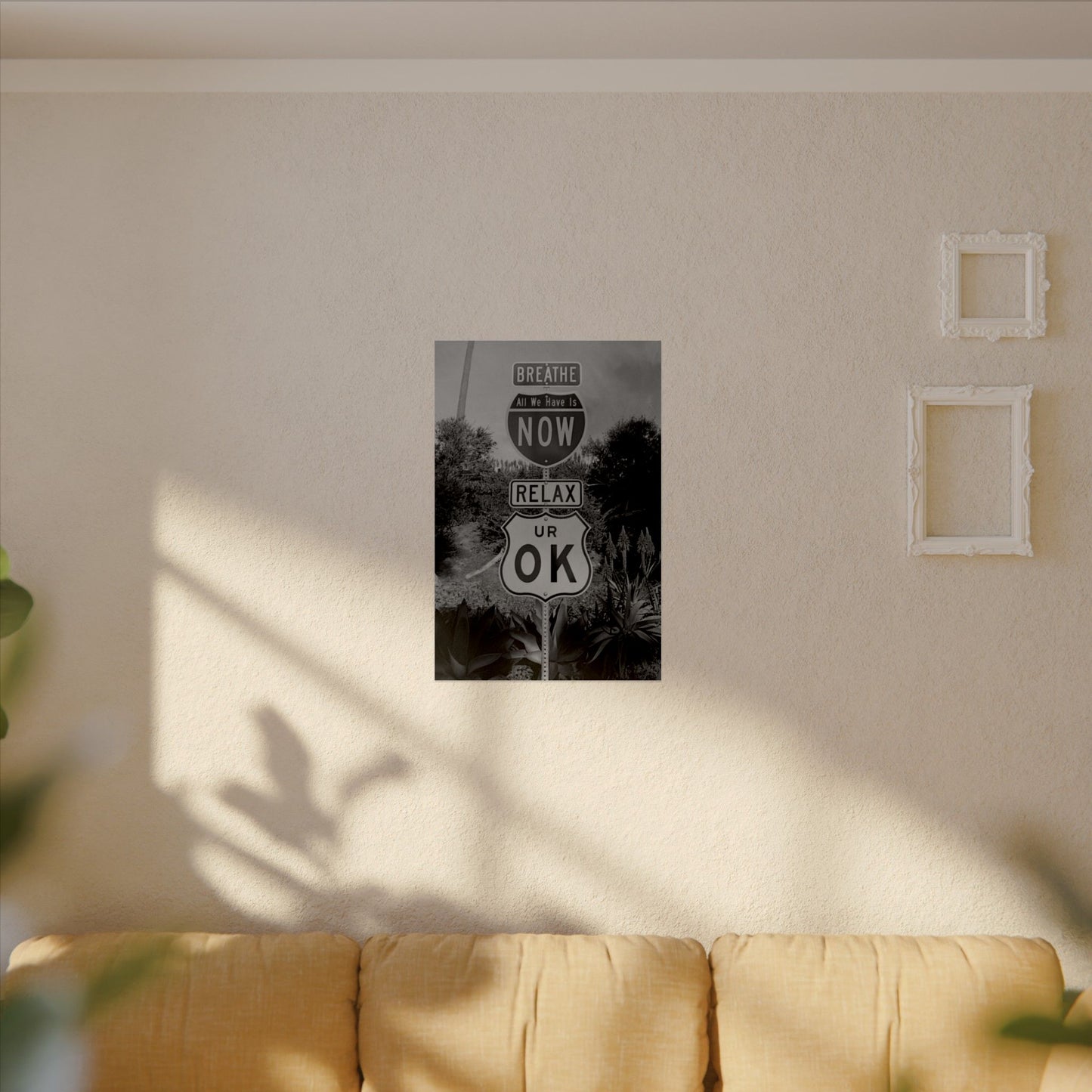 Here's Your Sign Textured Desert Watercolor Matte Posters