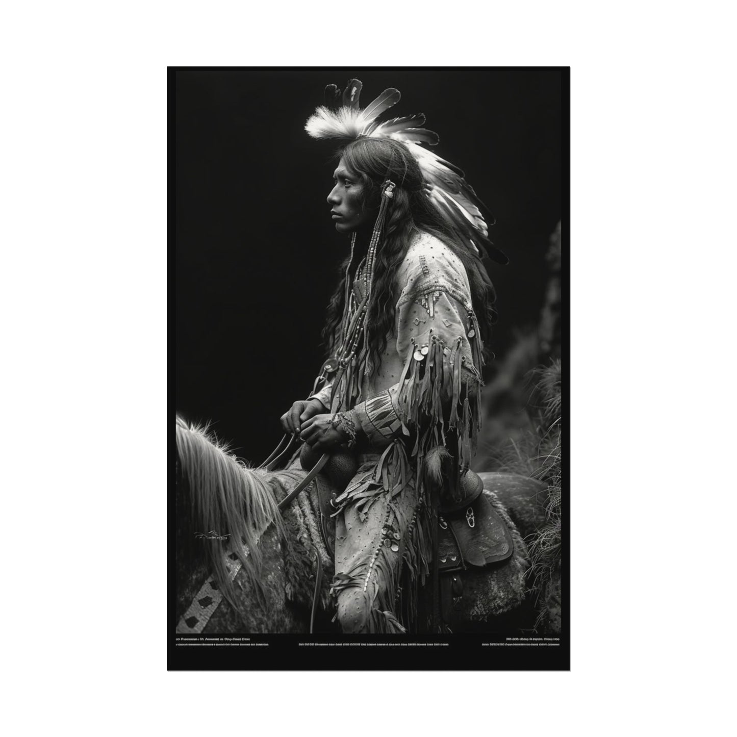 Ghost Rider – Western Textured Watercolor Matte Posters