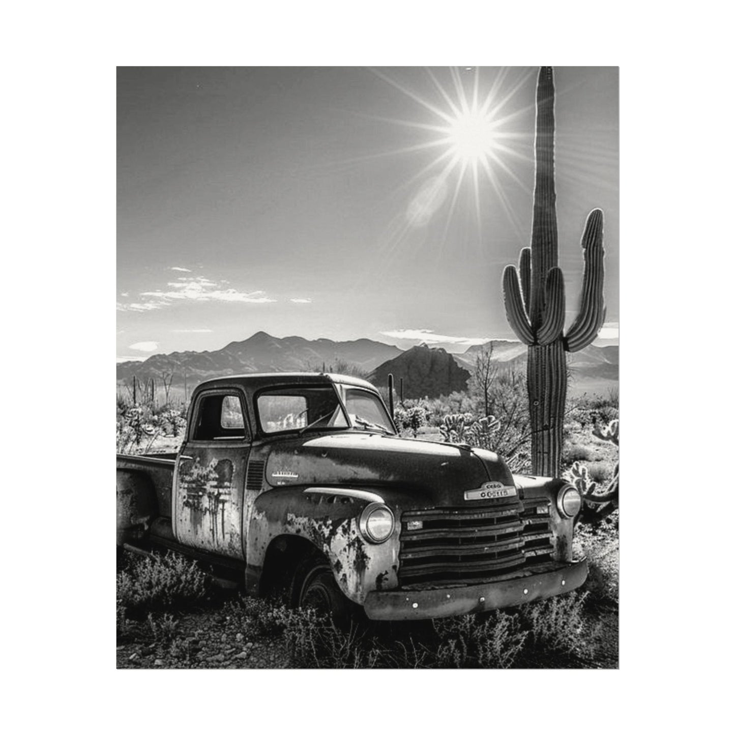 Deserted Wasteland – Western Textured Watercolor Matte Posters