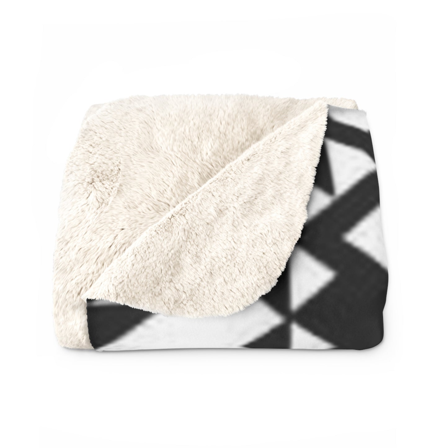 Sioux Sherpa Fleece Blanket - Modern Tribal Design, Perfect for Home Decor, Gift for Him/Her, Winter Warmth, Beach Blanket