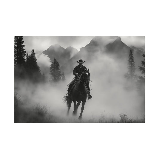 Storm Rider– Western Textured Watercolor Matte Posters