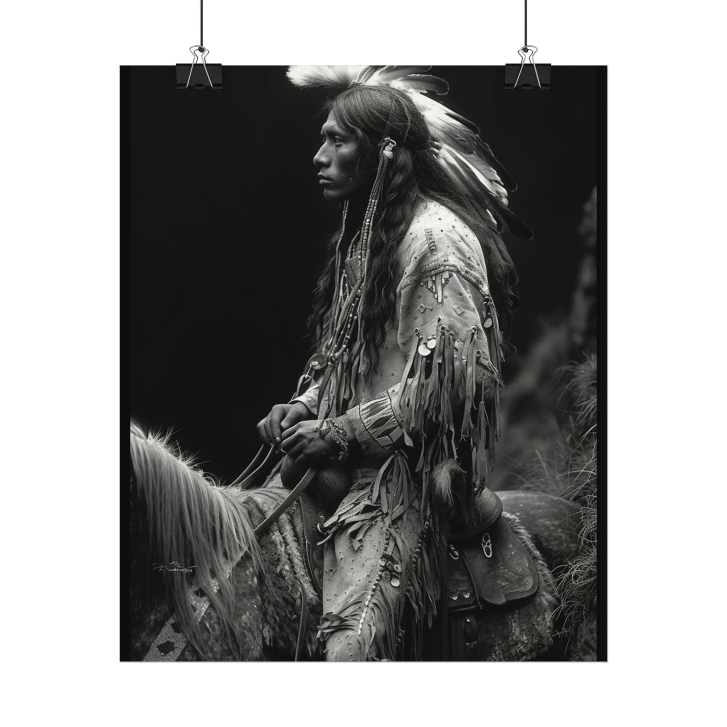 Ghost Rider – Western Textured Watercolor Matte Posters