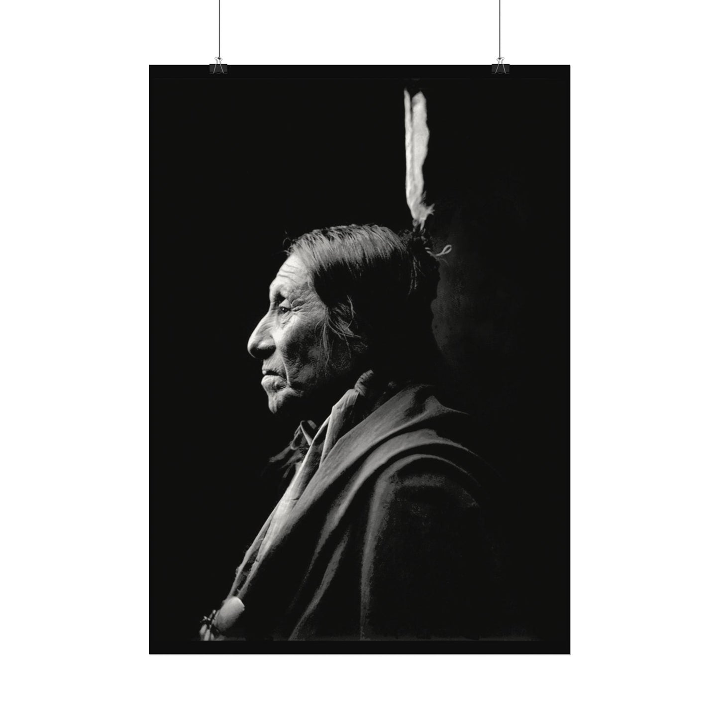 Silent Wisdom – Western Textured Watercolor Matte Posters