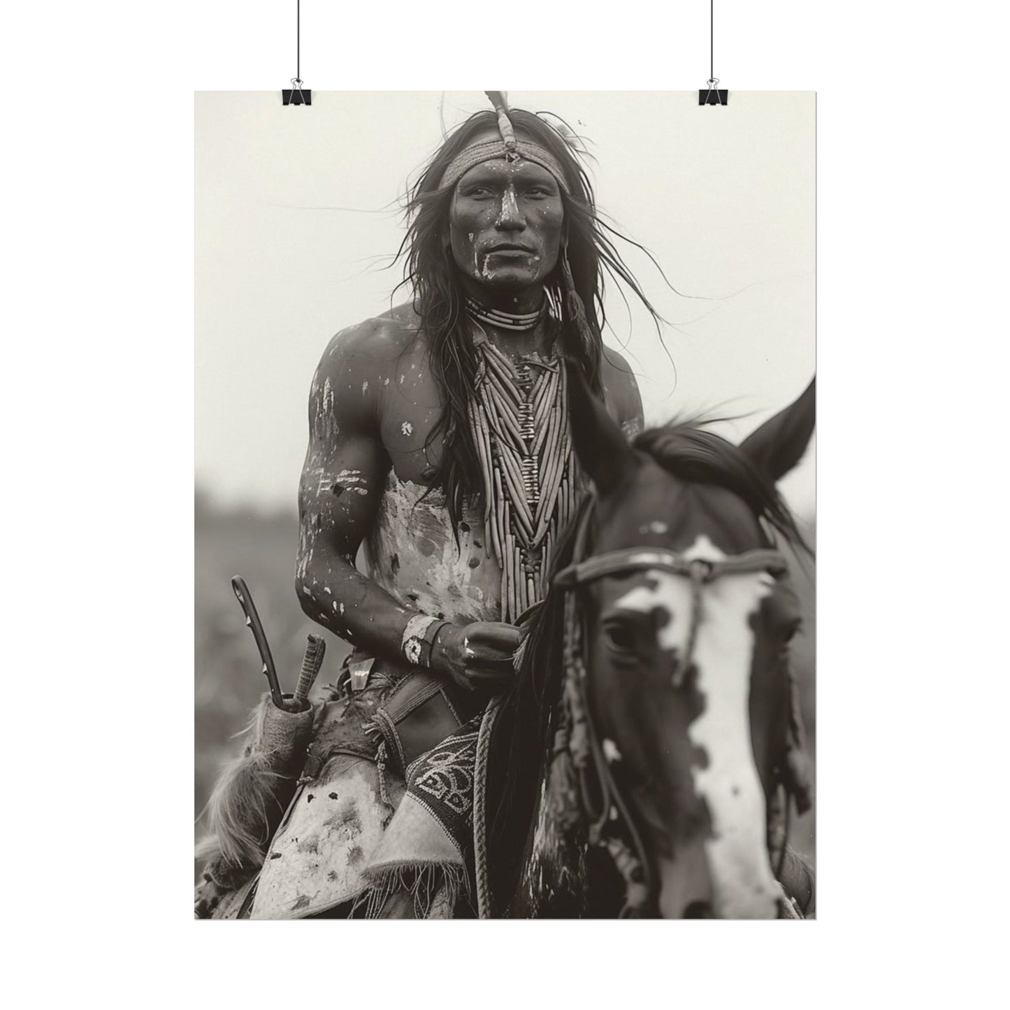 Spirit In The Saddle– Western Textured Watercolor Matte Posters