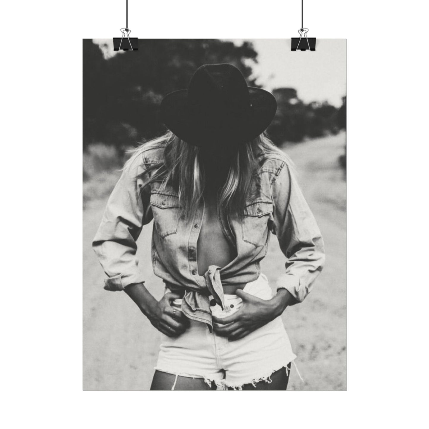 Denim Dreamer– Western Textured Watercolor Matte Posters