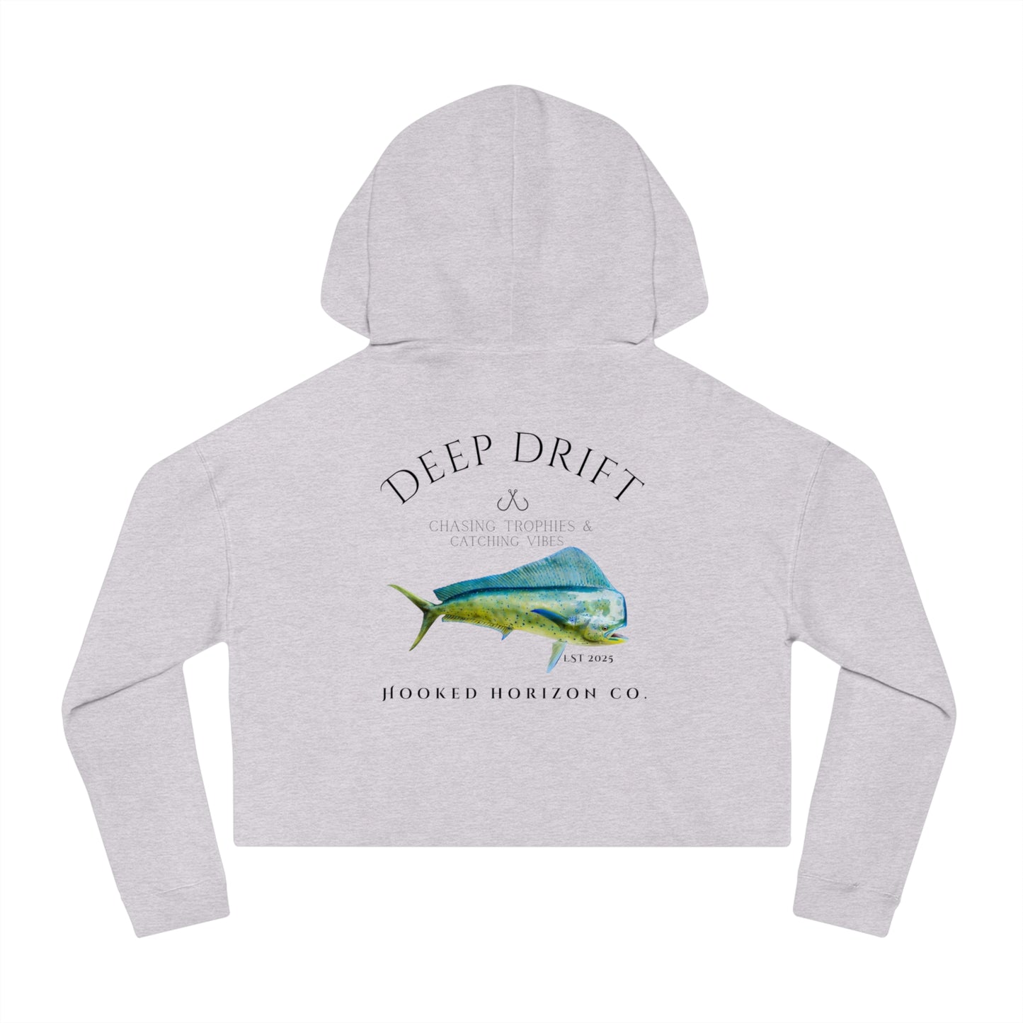 Mahi Mahi Dolphin Fishing Crop Sweatshirt