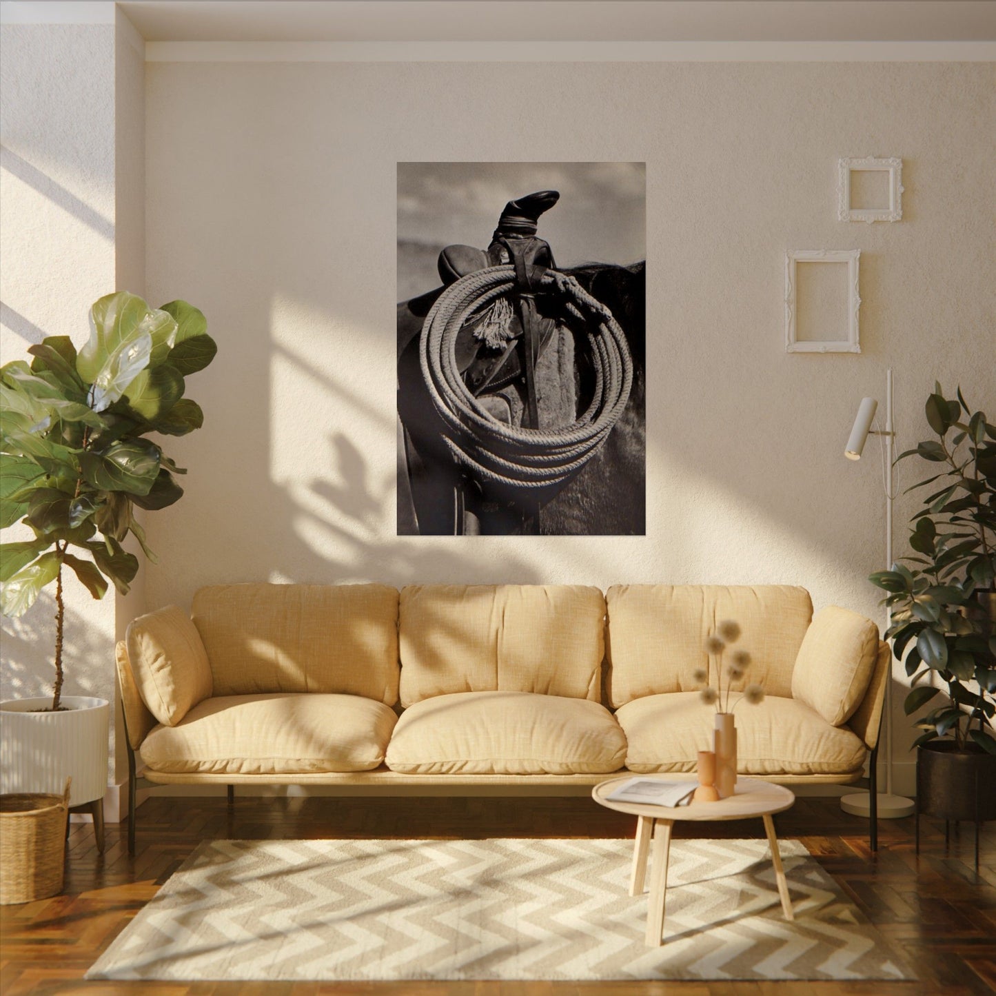 Rope & Leather – Western Textured Watercolor Matte Posters