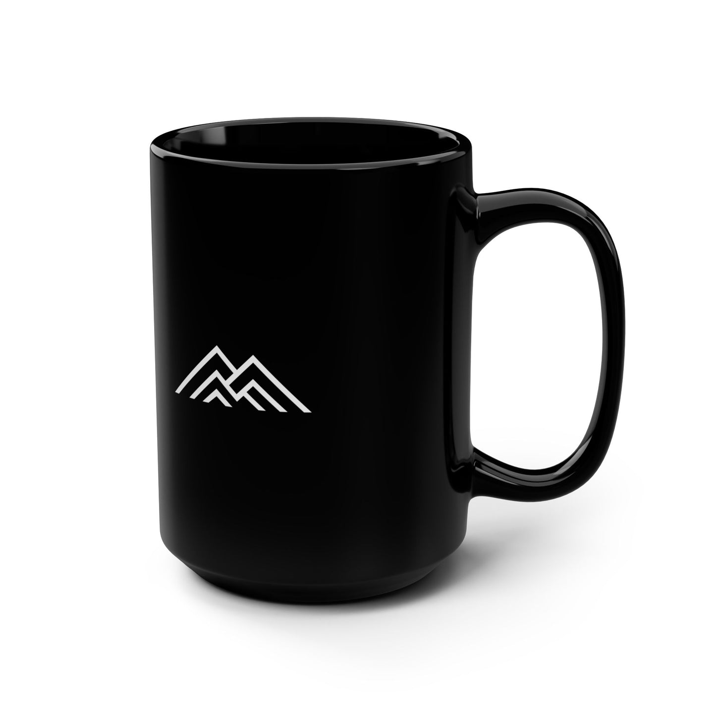 Mountain Peaks Black Mug, 15oz Ceramic Coffee Cup, Gift for Hikers & Nature Lovers, Adventure Enthusiast Mugs, Camping Decor