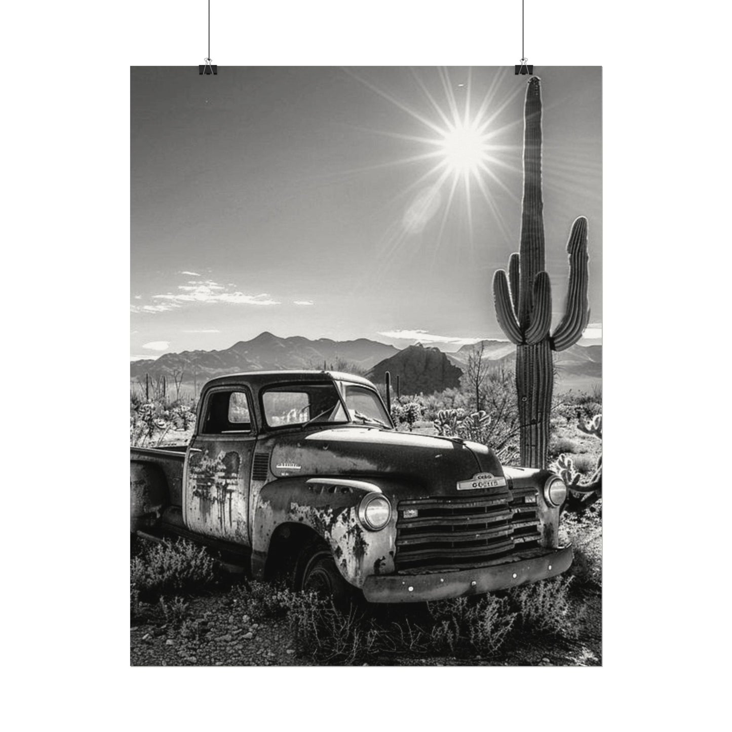 Deserted Wasteland – Western Textured Watercolor Matte Posters