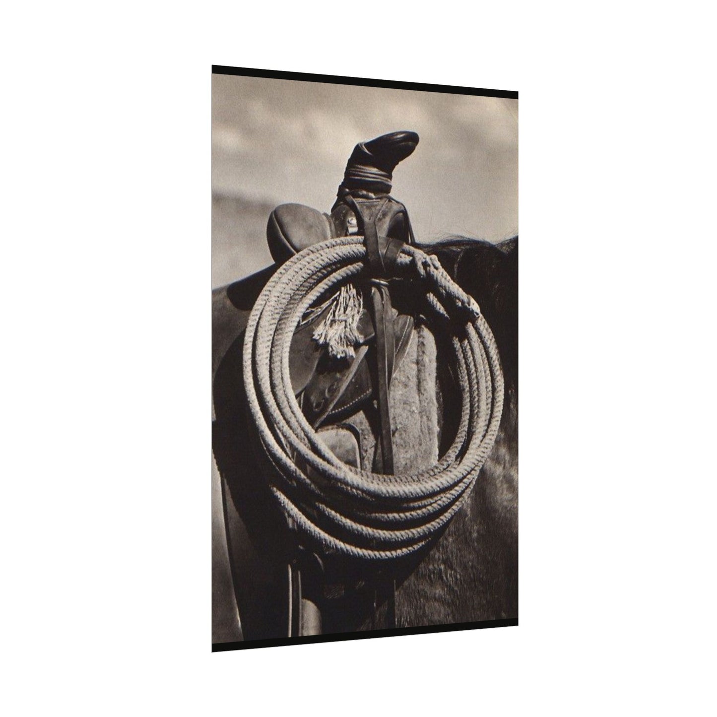 Rope & Leather – Western Textured Watercolor Matte Posters