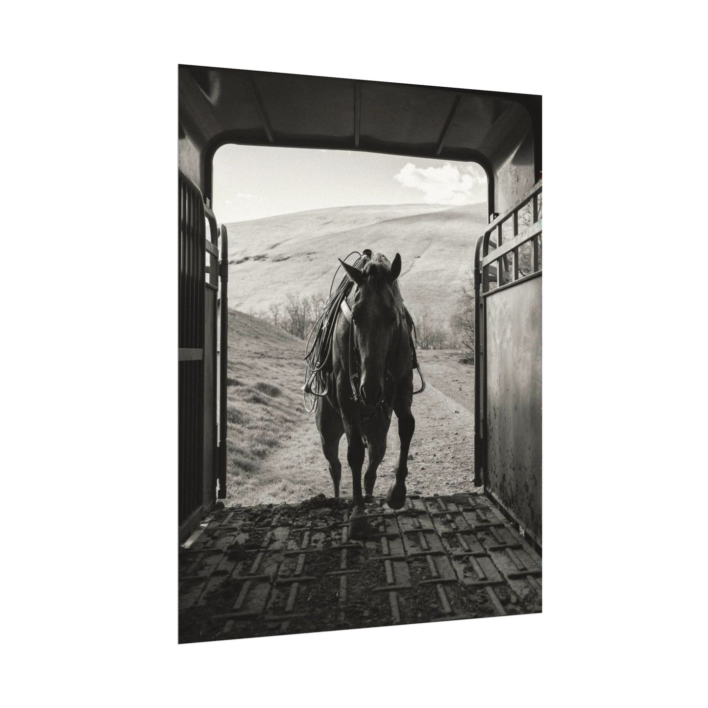 Leathered & Loaded – Western Textured Watercolor Matte Posters