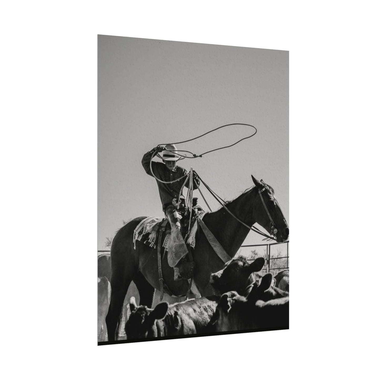 Cowboy Up – Western Textured Watercolor Matte Posters