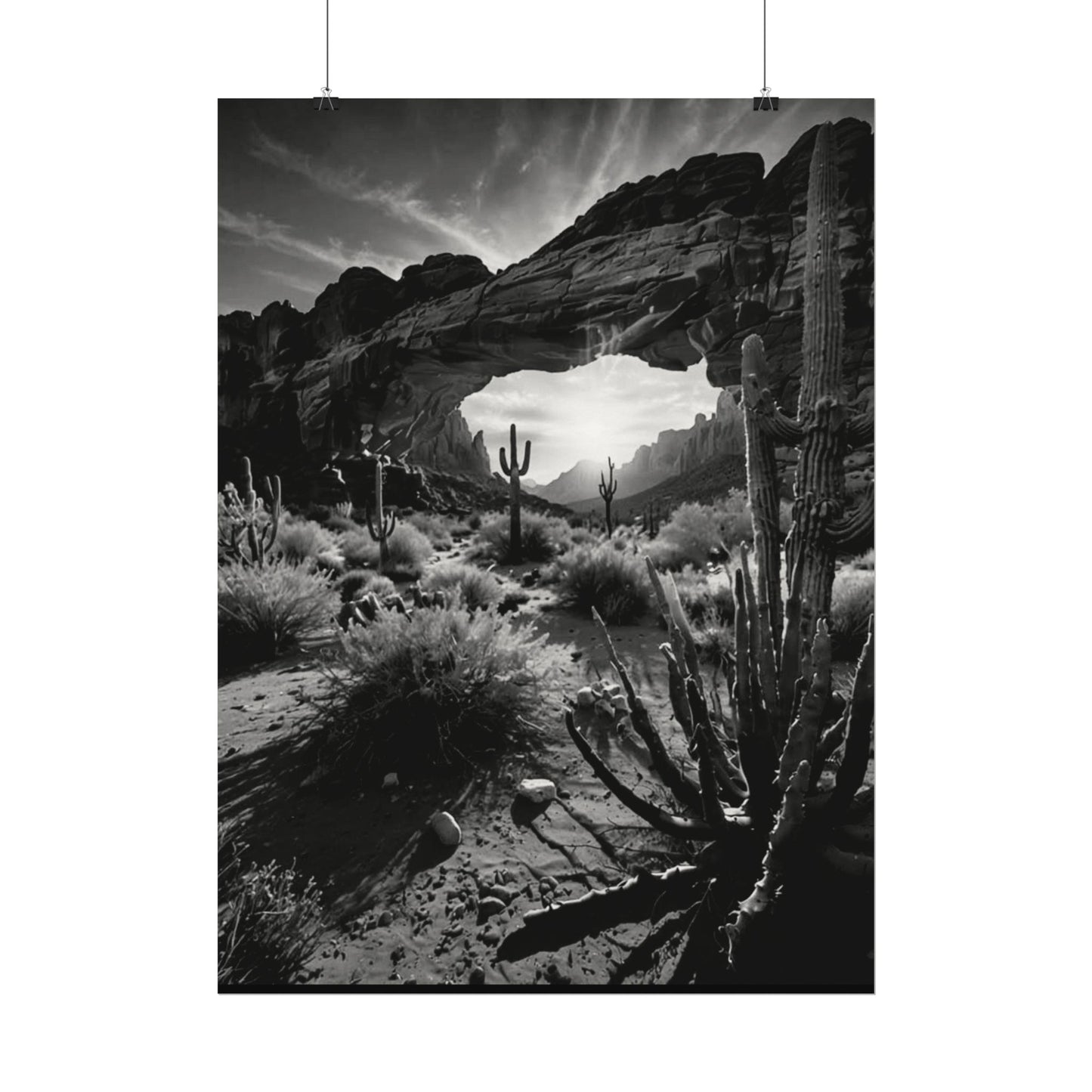 Desert Mornings – Western Textured Watercolor Matte Posters