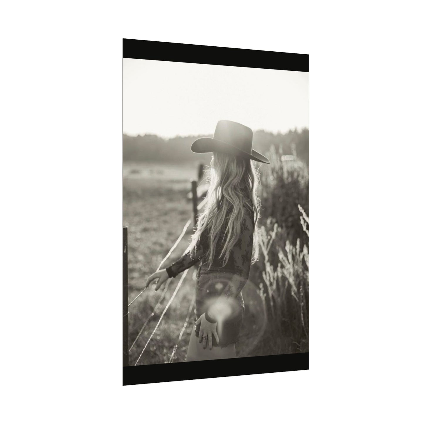 Mornings Gaze– Western Textured Watercolor Matte Posters