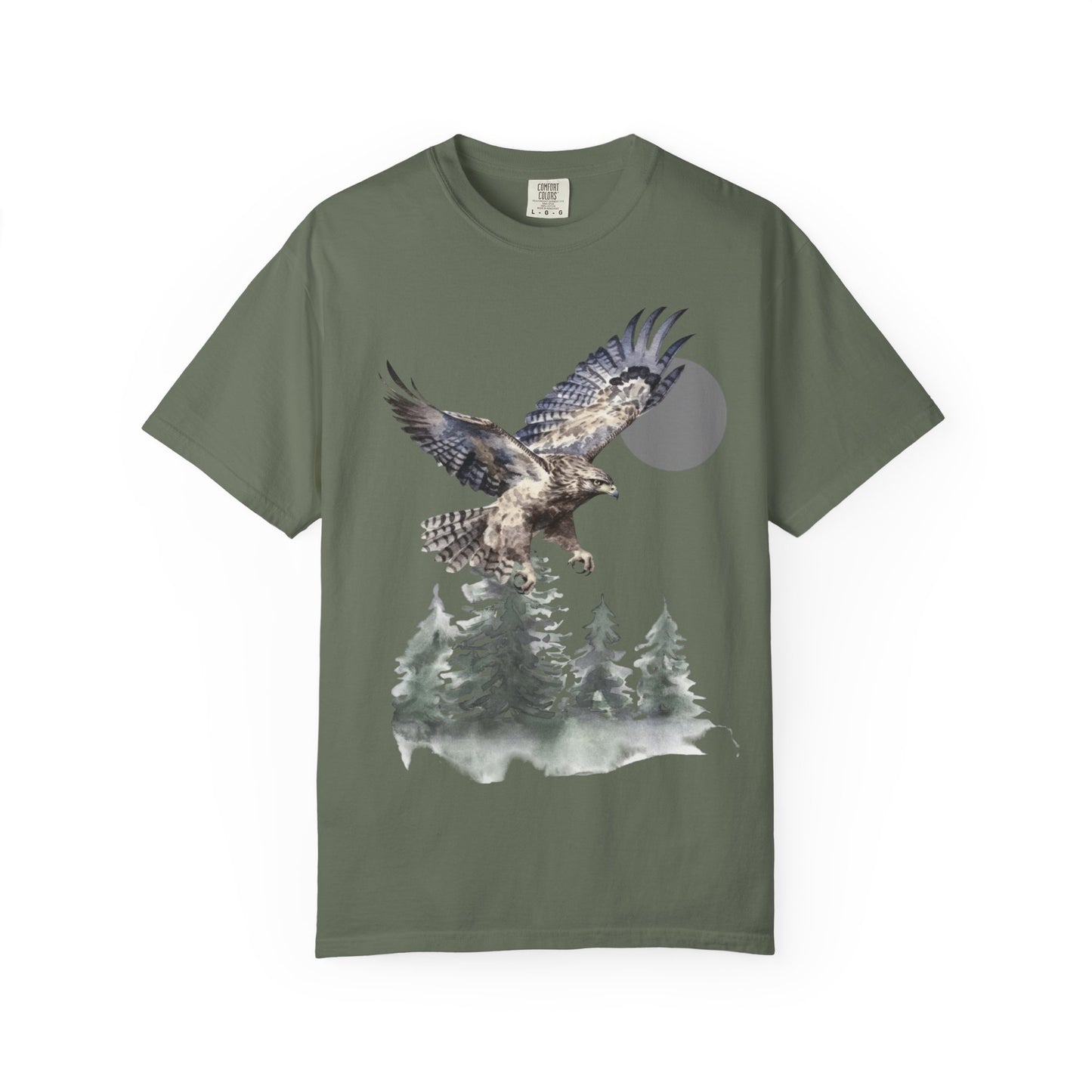 Flying High Wildlife Adventure Tee Unisex Garment-Dyed T-shirt, Boho Nature Tee, Camping Shirt, Adventure Apparel, Gift for Wilderness Lovers