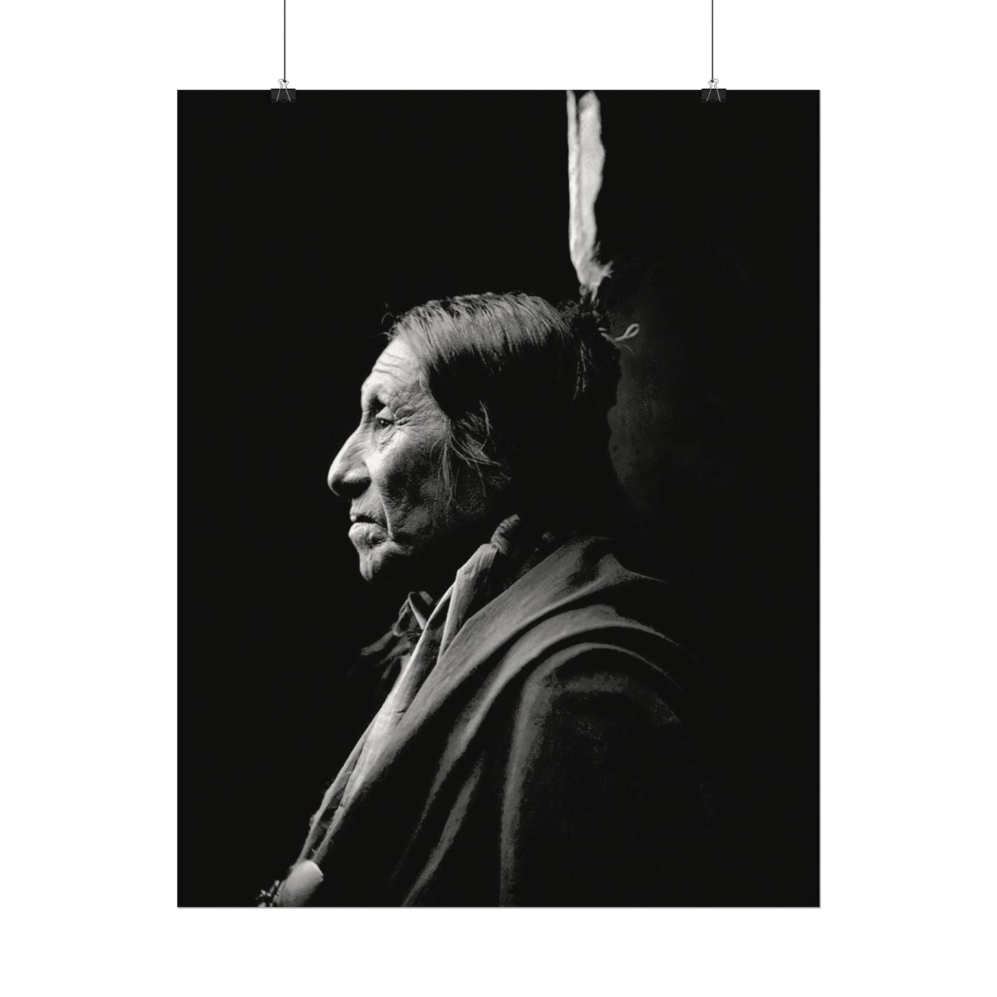 Silent Wisdom – Western Textured Watercolor Matte Posters