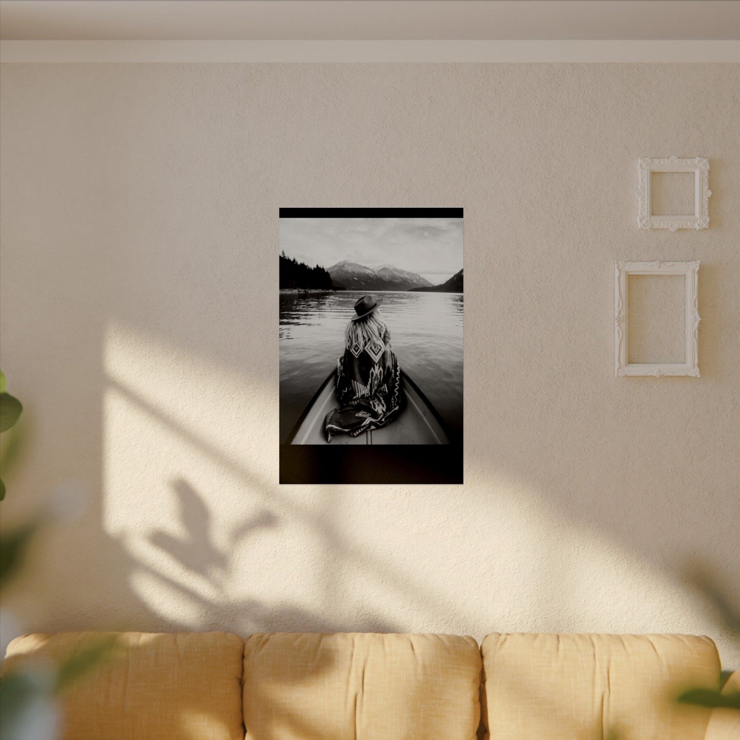 He Leads Me Beside Still Waters – Western Textured Watercolor Matte Posters