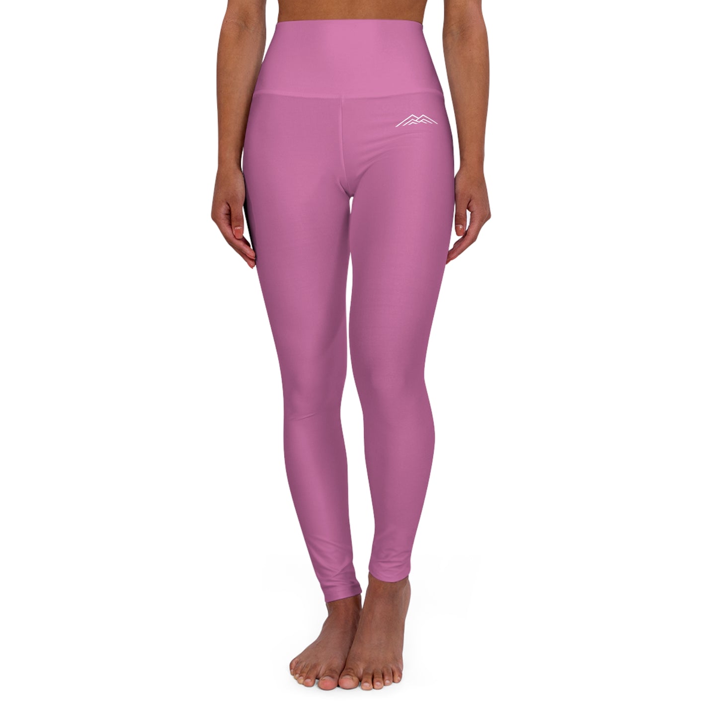 Light Pink Adventure Awaits High Waisted Yoga Leggings - Purple, Comfortable Activewear, Fitness Pants, Ideal for Gym, Yoga, and Weekend Brunch