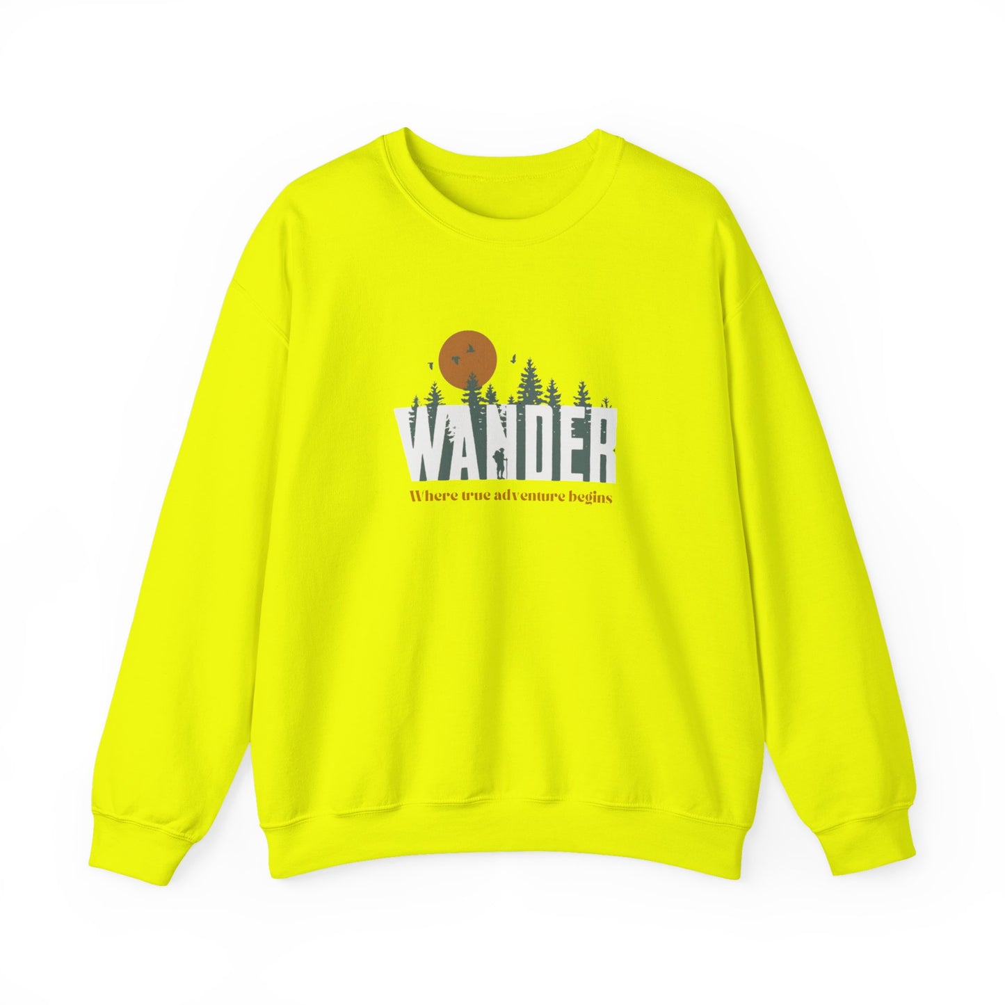 Wander Crewneck Sweatshirt - Cozy Adventure Sweater for Nature Lovers, Perfect for Camping, Travel, Gifts