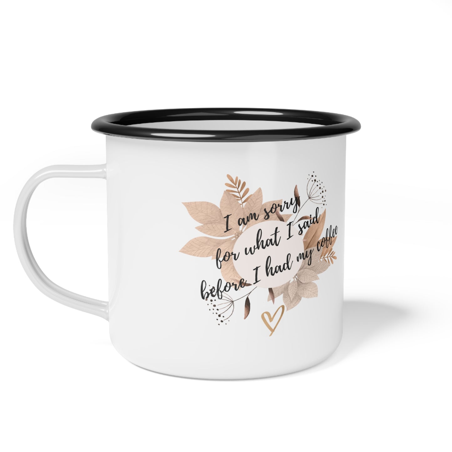 Rustic Enamel Camp Cup - Perfect for Coffee Lovers, Great Gift for Campers, Fun for Outdoor Adventures, Cute Kitchen Decor, Ideal for