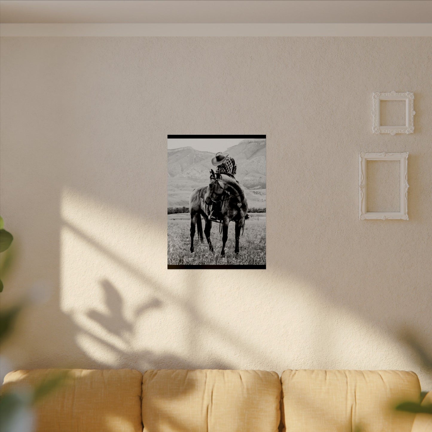 Love In The Saddle – Western Textured Watercolor Matte Posters