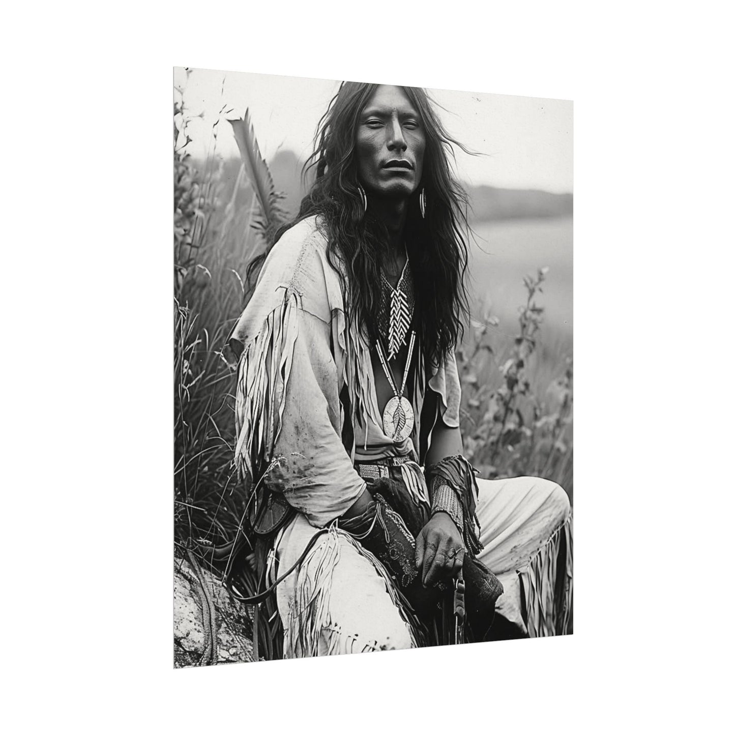 Mother Earths Guardian – Western Textured Watercolor Matte Posters