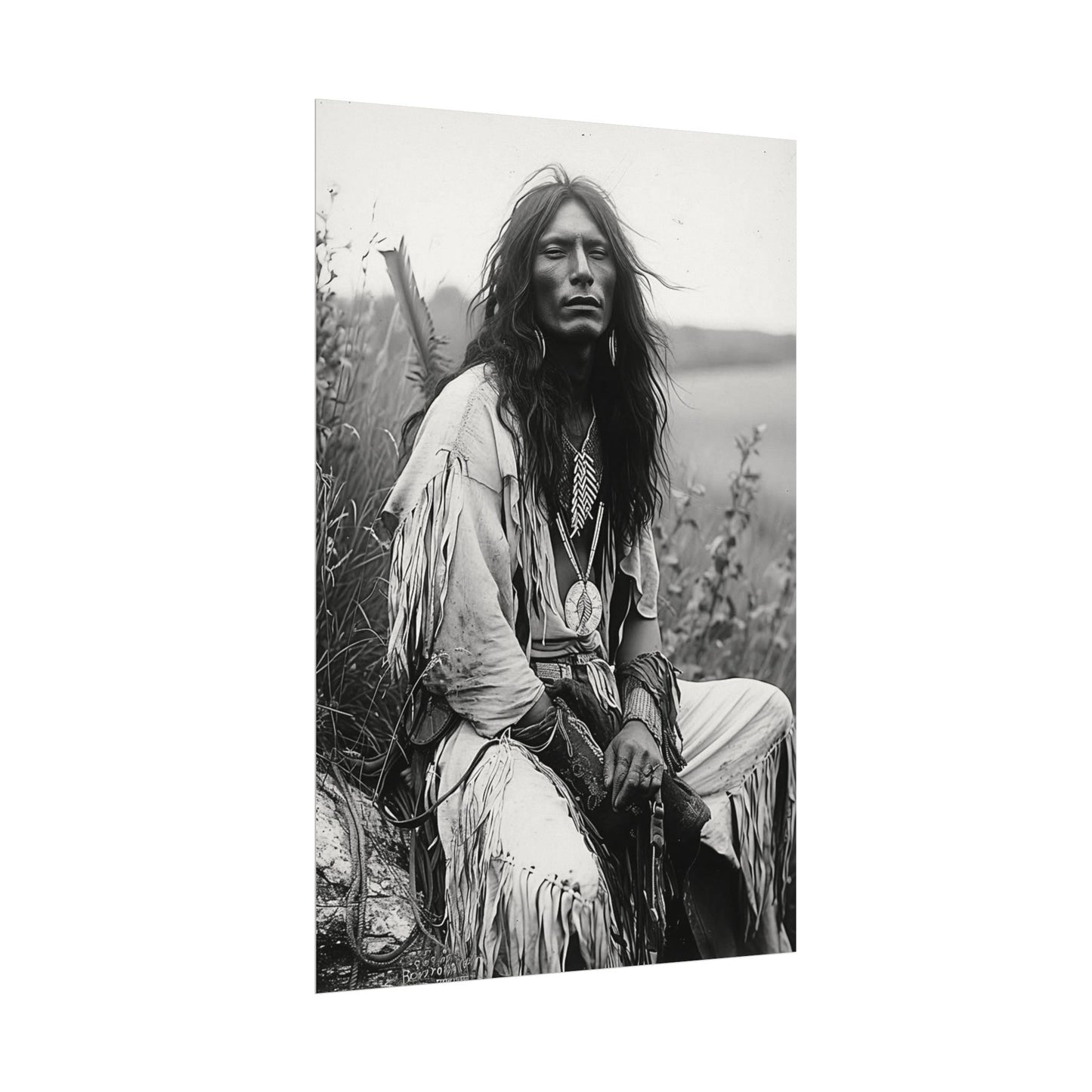 Mother Earths Guardian – Western Textured Watercolor Matte Posters