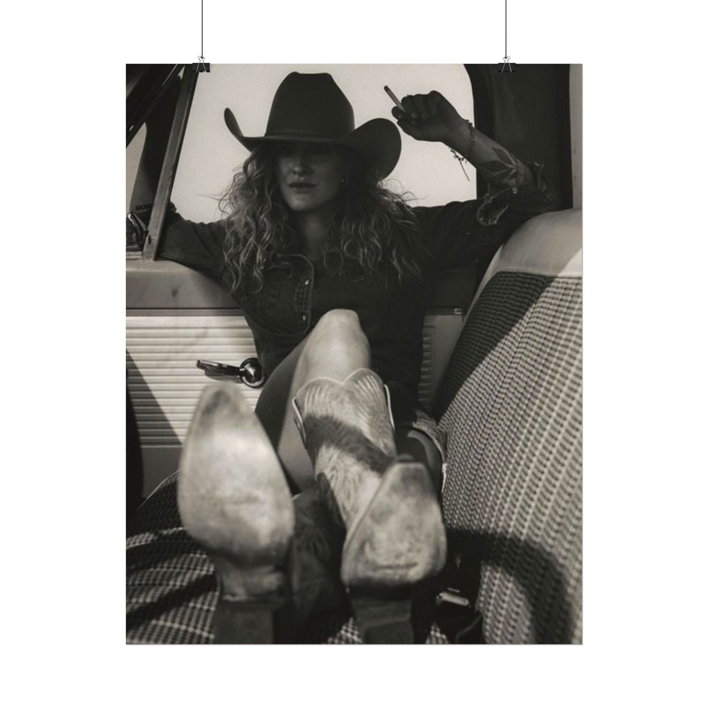 Whiskey Kissed Trouble – Western Textured Watercolor Matte Posters