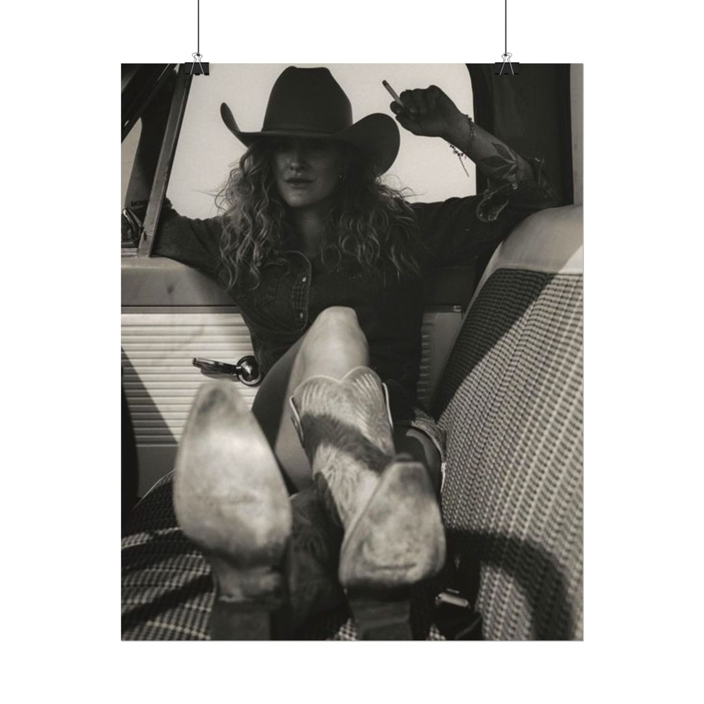 Whiskey Kissed Trouble – Western Textured Watercolor Matte Posters