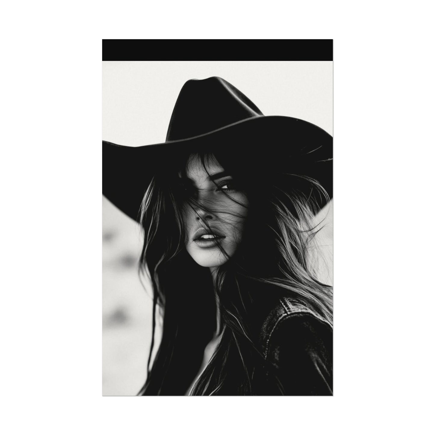 Smoldering Gaze – Western Textured Watercolor Matte Posters