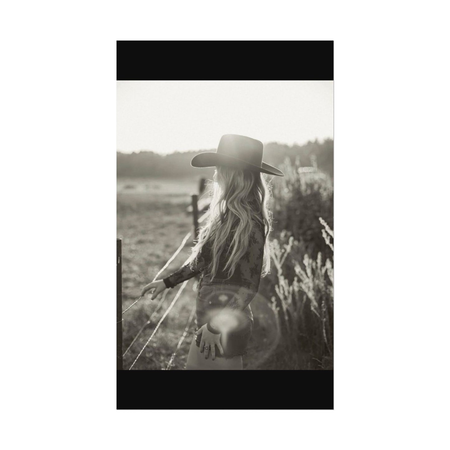 Mornings Gaze– Western Textured Watercolor Matte Posters