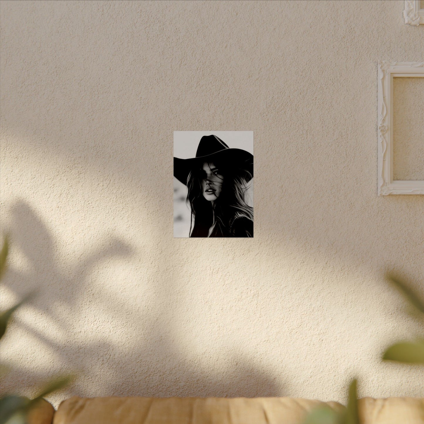 Smoldering Gaze – Western Textured Watercolor Matte Posters