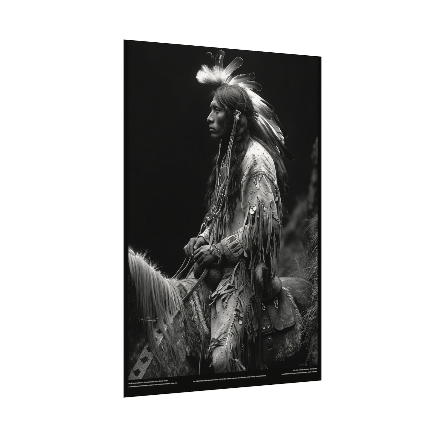 Ghost Rider – Western Textured Watercolor Matte Posters