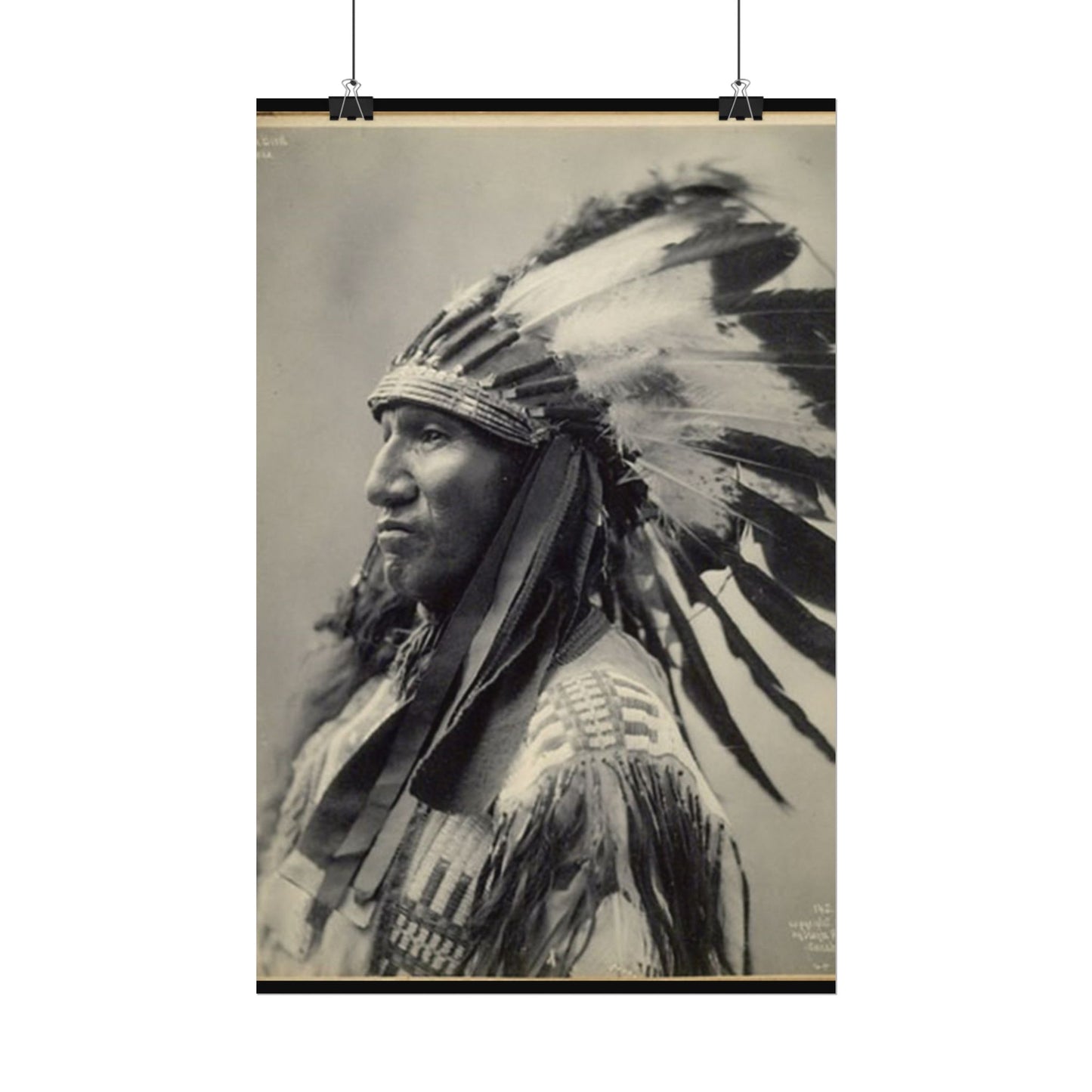 Black Rock Sioux – Western Textured Watercolor Matte Posters