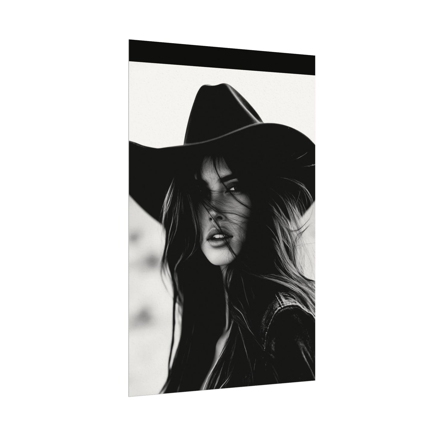 Smoldering Gaze – Western Textured Watercolor Matte Posters