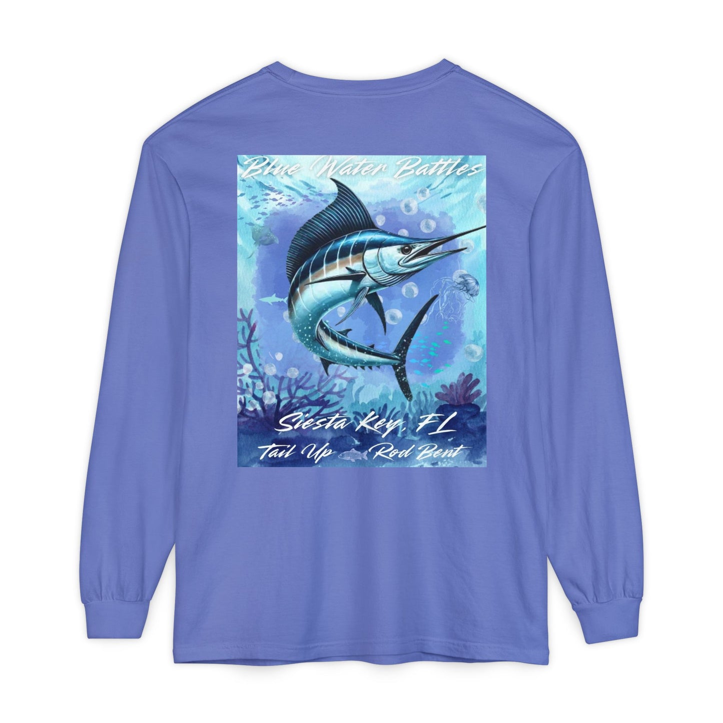 Deep Drift Seaside Fishing Long Sleeve T-Shirt, Ocean Adventure Apparel, Boat Trip Shirt, Coastal Style, Gift for Fishermen
