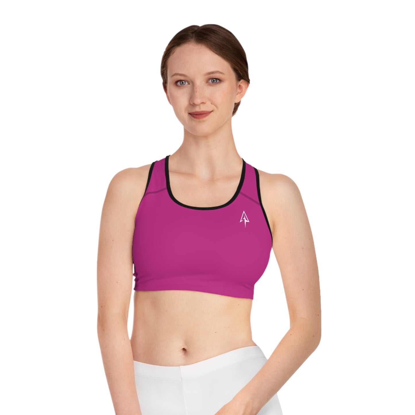Arrow Ridge Fushia Pink Stylish Sports Bra for Active Women, Workout Top, Gym Essential, Fitness Apparel, Athleisure Wear, Yoga Gear