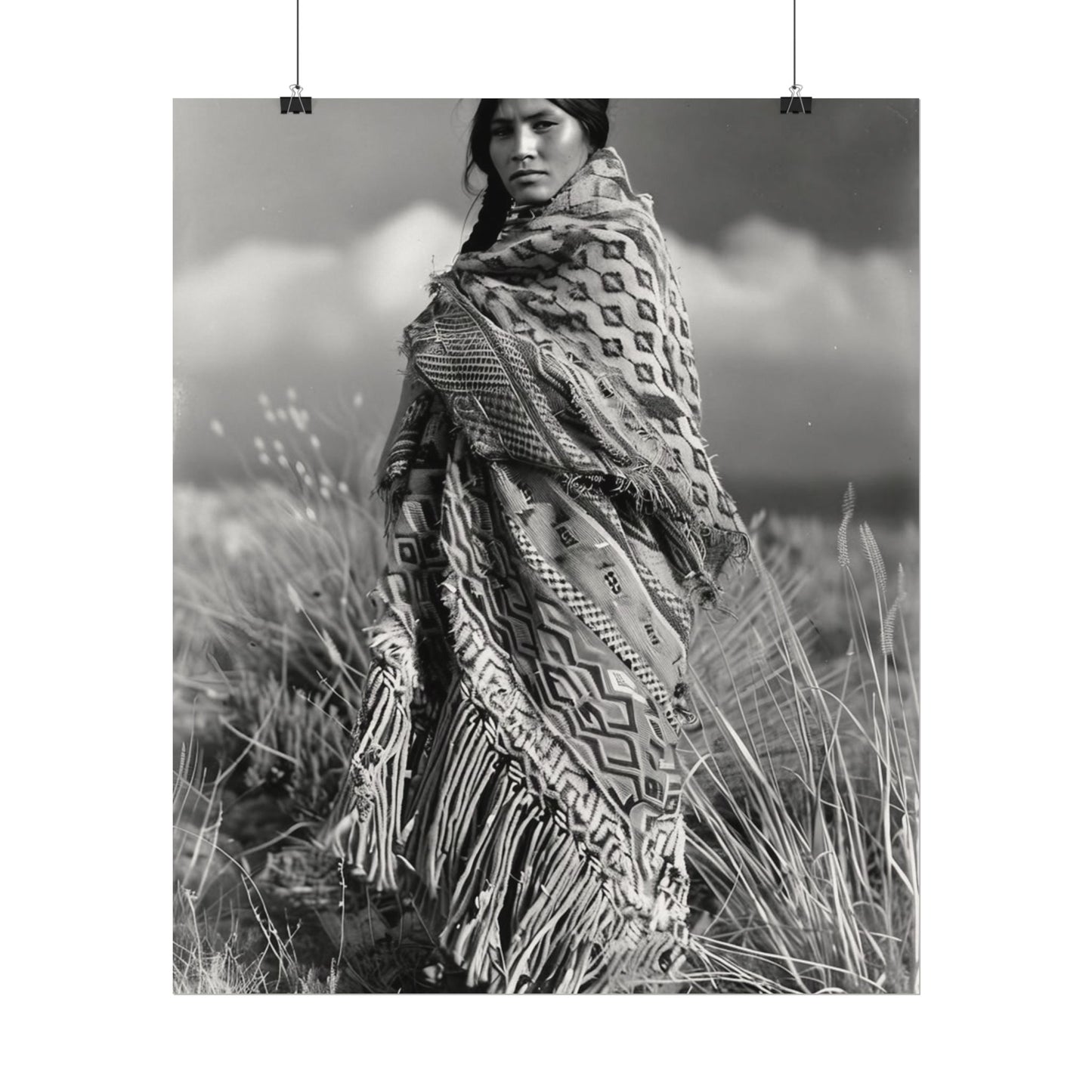 The Wind Calls Her By Name – Western Textured Watercolor Matte Posters