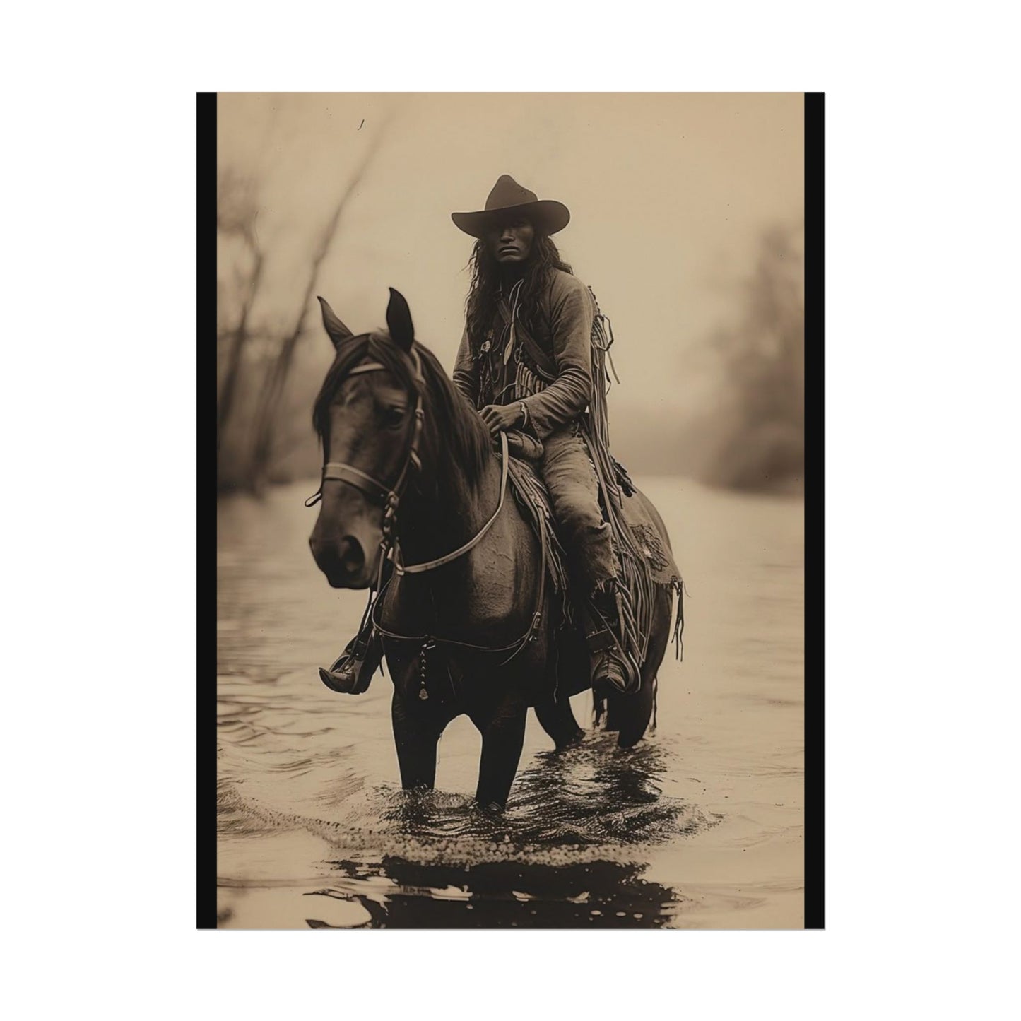 Ripples In Time – Western Textured Watercolor Matte Posters