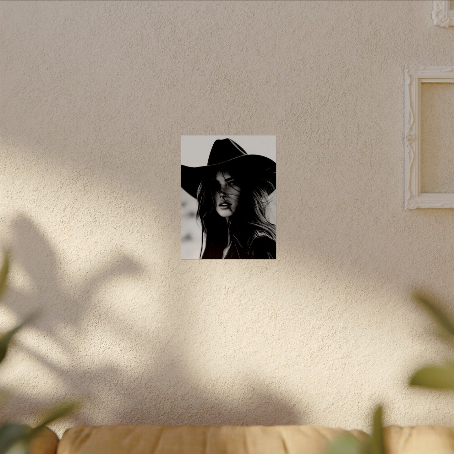 Smoldering Gaze – Western Textured Watercolor Matte Posters