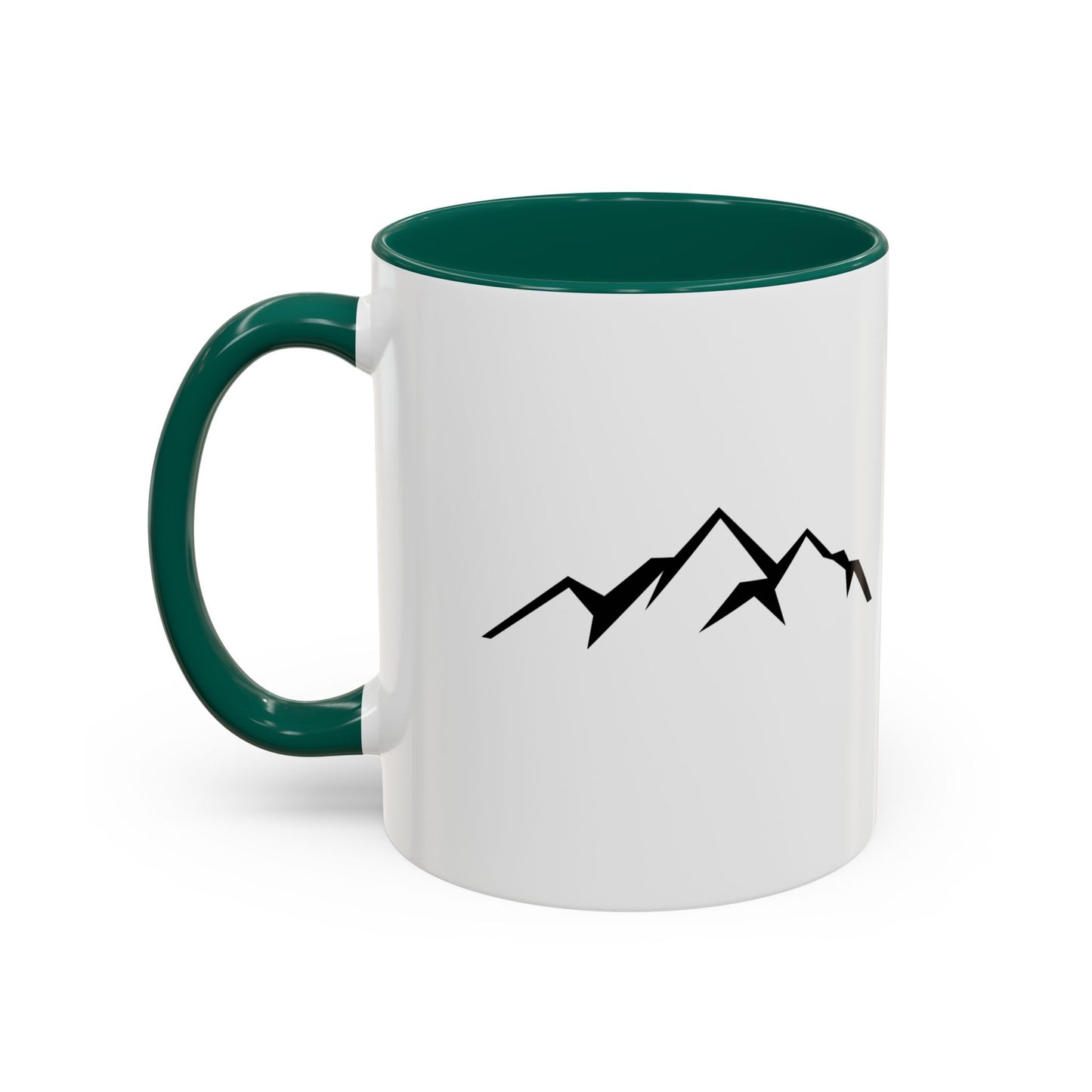Mountain Range Black Handle Mug, Colorful Coffee Cup, Gift for Adventurers, Hiking Lover's Mug, Customizable Tea Mug, Perfect for Morning