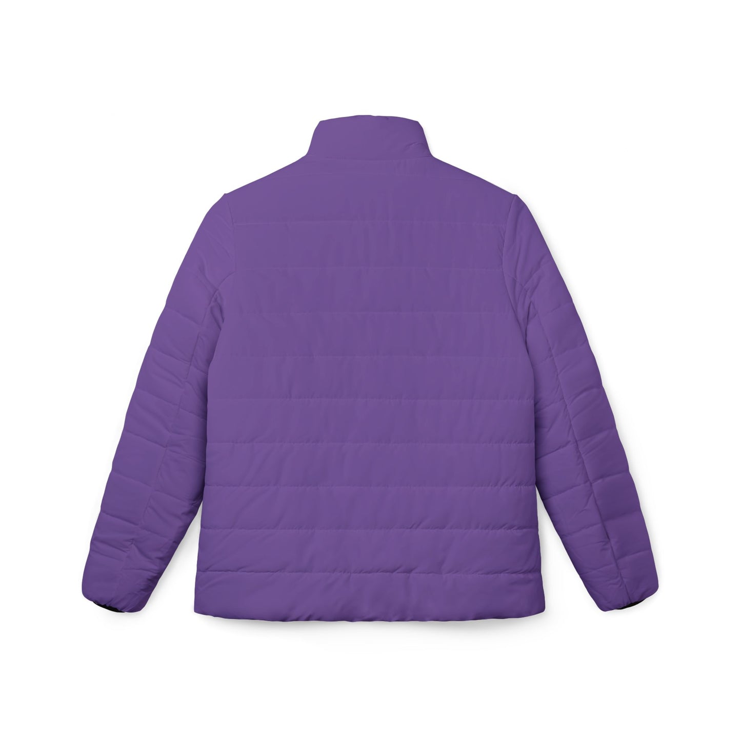Purple Double Mountain Stylish Women’s Puffer Jacket, Cozy Outerwear for Winter, Perfect Gift for Her, AOP Jacket for Everyday Wear, Warm Fashion Statement